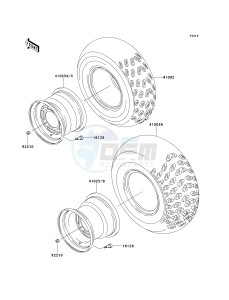 KLF 220 A [BAYOU 220] (A10-A14) [BAYOU 220] drawing WHEELS_TIRES