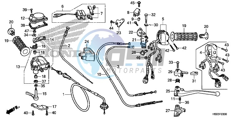 HANDLE LEVER/SWITCH/CABLE