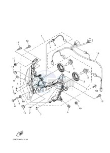 XP500 T-MAX 530 (59C8) drawing HEADLIGHT