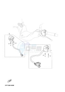 YP125R X-MAX125 X-MAX125 (2ABG 2ABG) drawing HANDLE SWITCH & LEVER