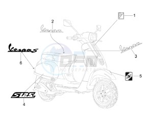 S 125 4T (Euro 3) UK drawing Plates - Emblems