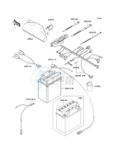 KLF 300 B [BAYOU 300] (B10-B14) [BAYOU 300] drawing CHASSIS ELECTRICAL EQUIPMENT