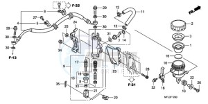 CBR1000RRA F / CMF drawing REAR BRAKE MASTER CYLINDER (CBR1000RR)