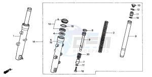 FES150 125 PANTHEON drawing FRONT FORK