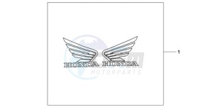 CB600F9 Europe Direct - (ED / 25K) drawing 3D LOGO KIT HONDA