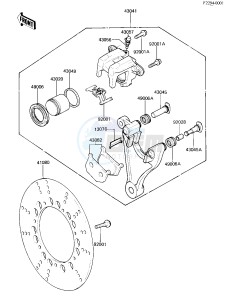 KZ 750 E (E2-E3) drawing REAR BRAKE -- 81 -82 KZ750-E2_E3- -