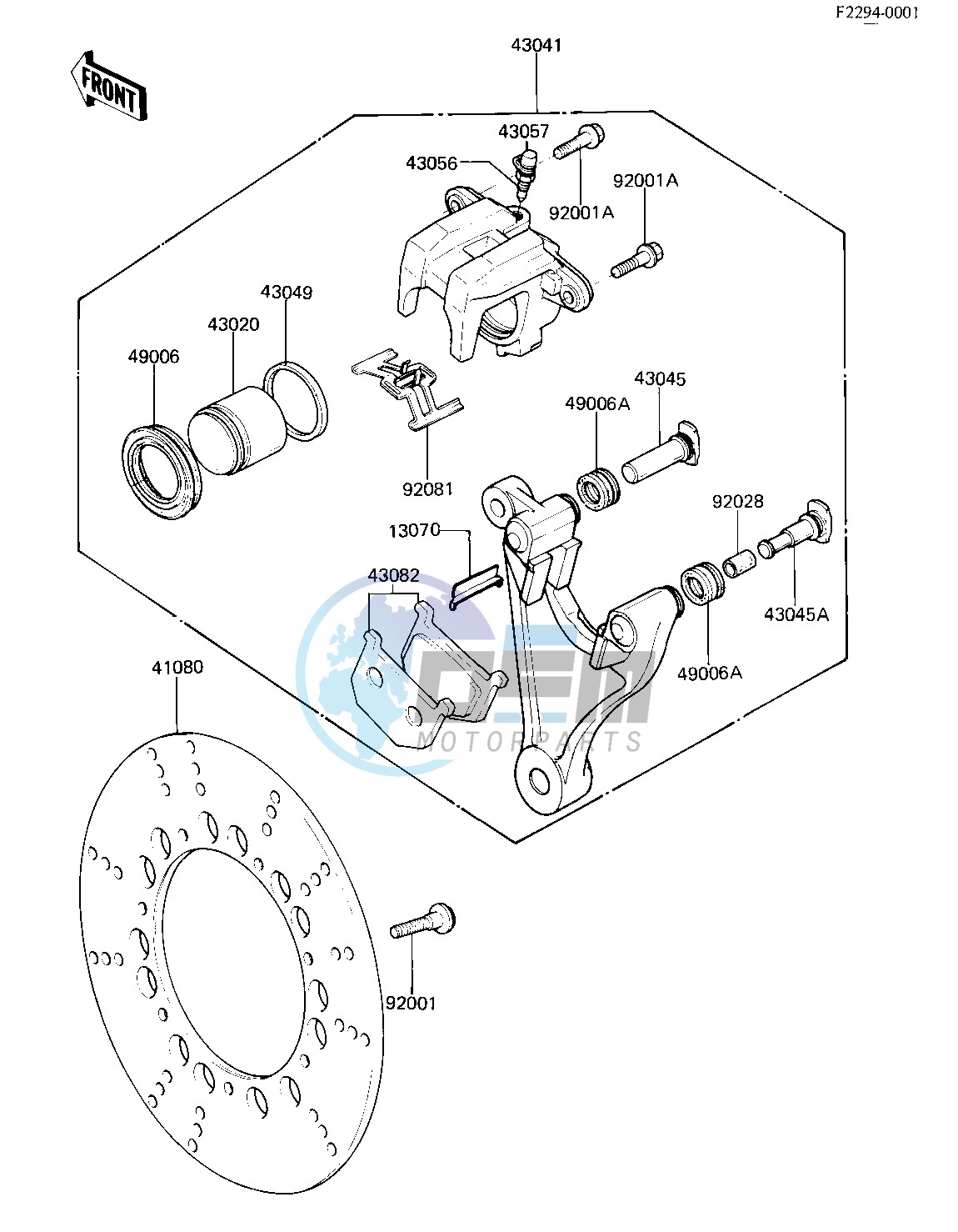 REAR BRAKE -- 81 -82 KZ750-E2_E3- -