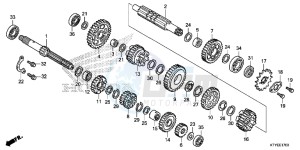 CBR125RSF CBR125RS E drawing TRANSMISSION