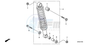 TRX420FEA Europe Direct - (ED / 4WD) drawing REAR CUSHION