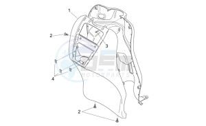 Scarabeo 50 2t e2 (eng. piaggio) drawing Front body IV - Front fairing