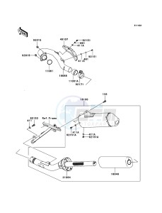 KX450F KX450D8F EU drawing Muffler(s)(EU)