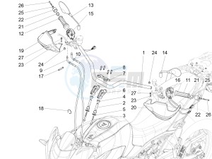 ETV Caponord 1200 USA USA drawing Handlebar - Controls