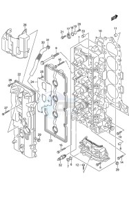 DF 175 drawing Cylinder Head