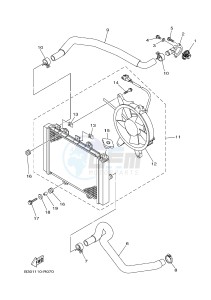 YFM700FWBD YFM70KPAJ KODIAK 700 EPS (B32K) drawing RADIATOR & HOSE