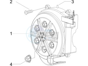 Runner 50 SP drawing Flywheel magneto cover - Oil filter