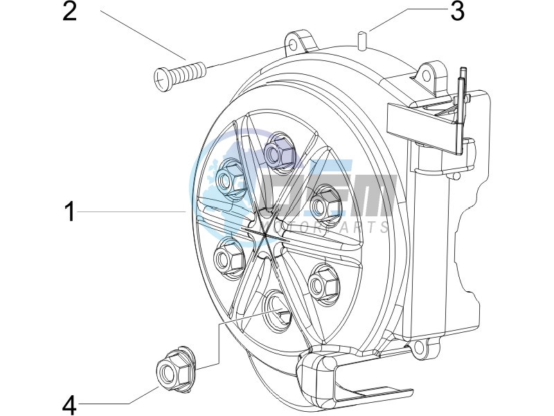 Flywheel magneto cover - Oil filter