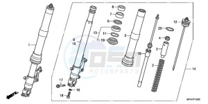 CB1000RA9 France - (F / ABS CMF) drawing FRONT FORK