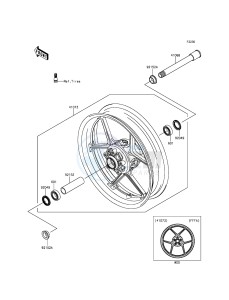 NINJA_ZX-6R_ABS ZX636FFF FR GB XX (EU ME A(FRICA) drawing Front Hub