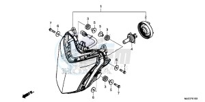 CB650FE CB650F 2ED - (2ED) drawing HEADLIGHT