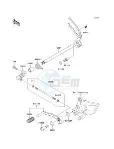 EX250 J [NINJA 250R] (J8F-J9FA) J9FA drawing GEAR CHANGE MECHANISM