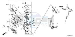 VFR1200XDLE CrossTourer ED drawing FR. BRAKE MASTER CYLINDER