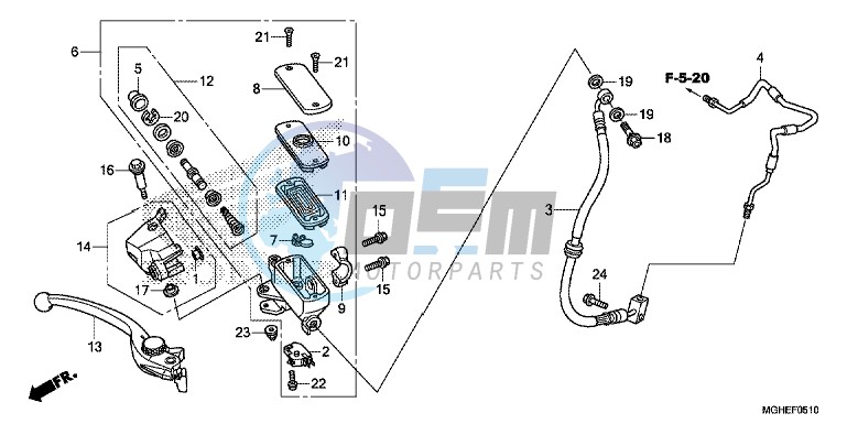 FR. BRAKE MASTER CYLINDER