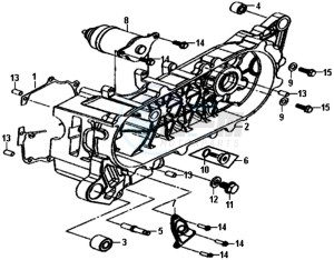 CROX 50 (AE05W6-NL) (L5-M1) drawing CRANKCASECOVER - STARTMOTOR