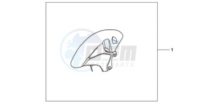 CBR1000RR9 Korea - (KO / SPC) drawing CARBON FIBER FRONT FENDER