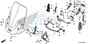 VFR1200XDH 2ED - (2ED) drawing WINDSCREEN