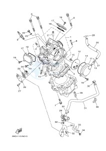 YFM700FWAD YFM700PLE GRIZZLY 700 EPS (2BGG 2BGH) drawing CYLINDER HEAD