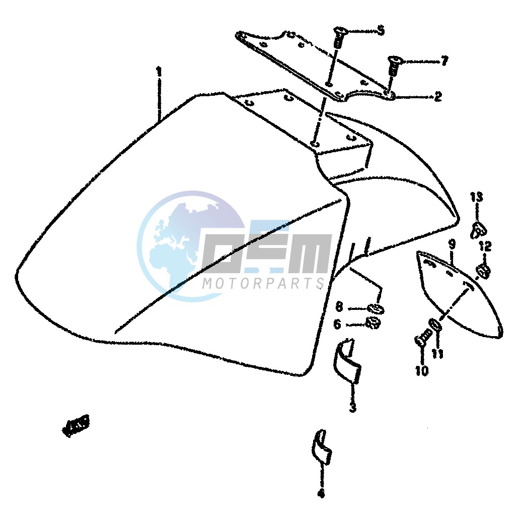 FRONT FENDER (MODEL K L M N P R)