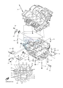 YZF-R1B 1000 (1KBP) drawing CRANKCASE