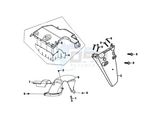 FIDDLE II 50 (25 KM/H) (AF05W4-NL) (E4) (L8-M0) drawing REAR FENDER REAR INNER FENDER / FIDDLE II 50 (25 KM/H) (AF05W4-NL) (E4) (L8-M0)