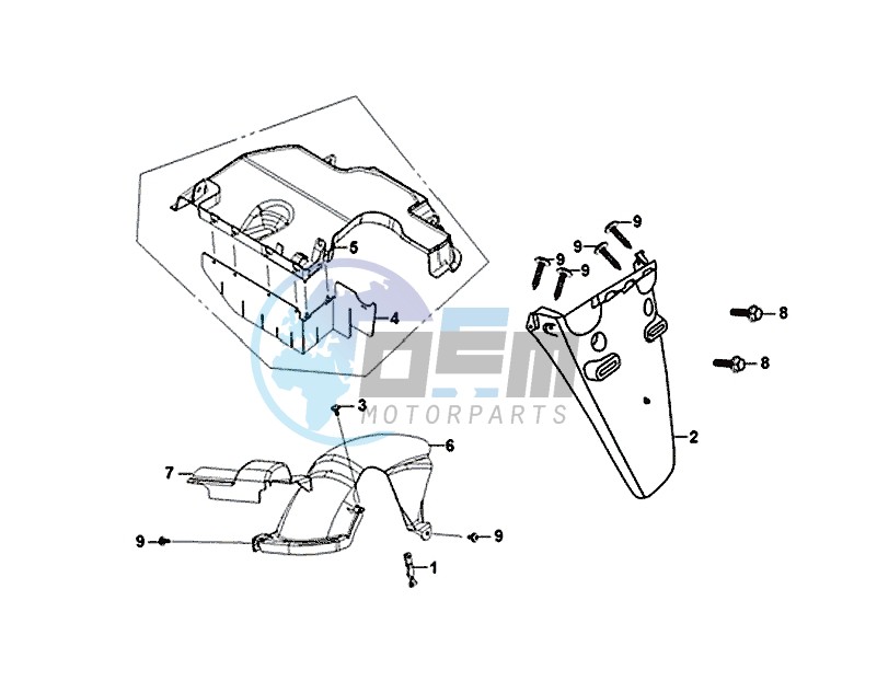 REAR FENDER REAR INNER FENDER / FIDDLE II 50 (25 KM/H) (AF05W4-NL) (E4) (L8-M0)