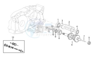 Classic 50 drawing Primary gear shaft 4 speed