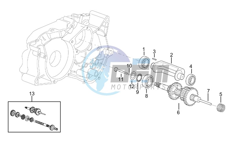 Primary gear shaft 4 speed