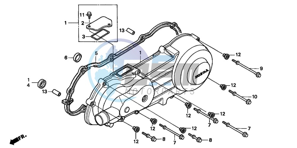 LEFT CRANKCASE COVER (2)