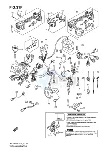 AN250 (E2) Burgman drawing WIRING HARNESS (MODEL K5 K6 E38,IMOBI)