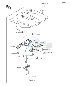 Z1000SX ZX1000LGF FR GB XX (EU ME A(FRICA) drawing Accessory(Single Seat Cover)