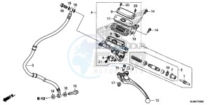 VFR800XF CrossRunner 2ED drawing CLUTCH MASTER CYLINDER