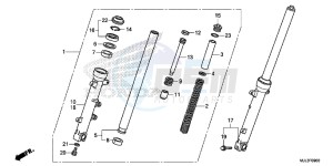 NC750XAE NC750XA Europe Direct - (ED) drawing FRONT FORK