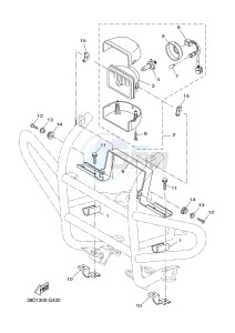 YFM350FWA GRIZZLY 350 4WD (1SG2) drawing HEADLIGHT 2