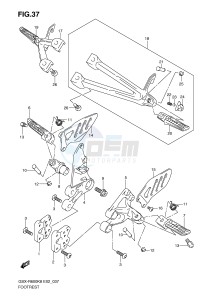 GSX-R600 (E2) drawing FOOTREST