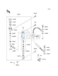 KX 65 A (A6) A6 drawing REAR MASTER CYLINDER