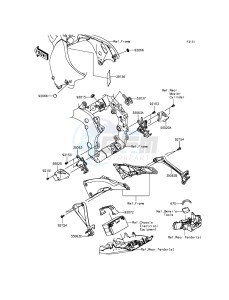 NINJA ZX-10R ABS ZX1000KFFA FR XX (EU ME A(FRICA) drawing Frame Fittings