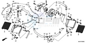 VFR800XB Crossrunner E drawing RADIATOR