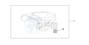 CBR125RS drawing REAR SEAT COWL ENERGY ORANGE