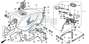 CB900F CB900 HORNET drawing FUEL TANK