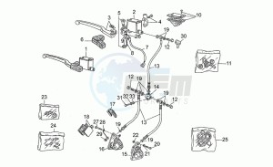 Nevada 750 drawing Front brake system