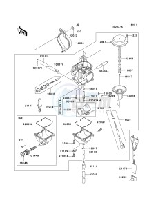 KVF 360 A [PARAIRIE 360 4X4] (A1-A3) PRAIRIE 360 4X4] drawing CARBURETOR